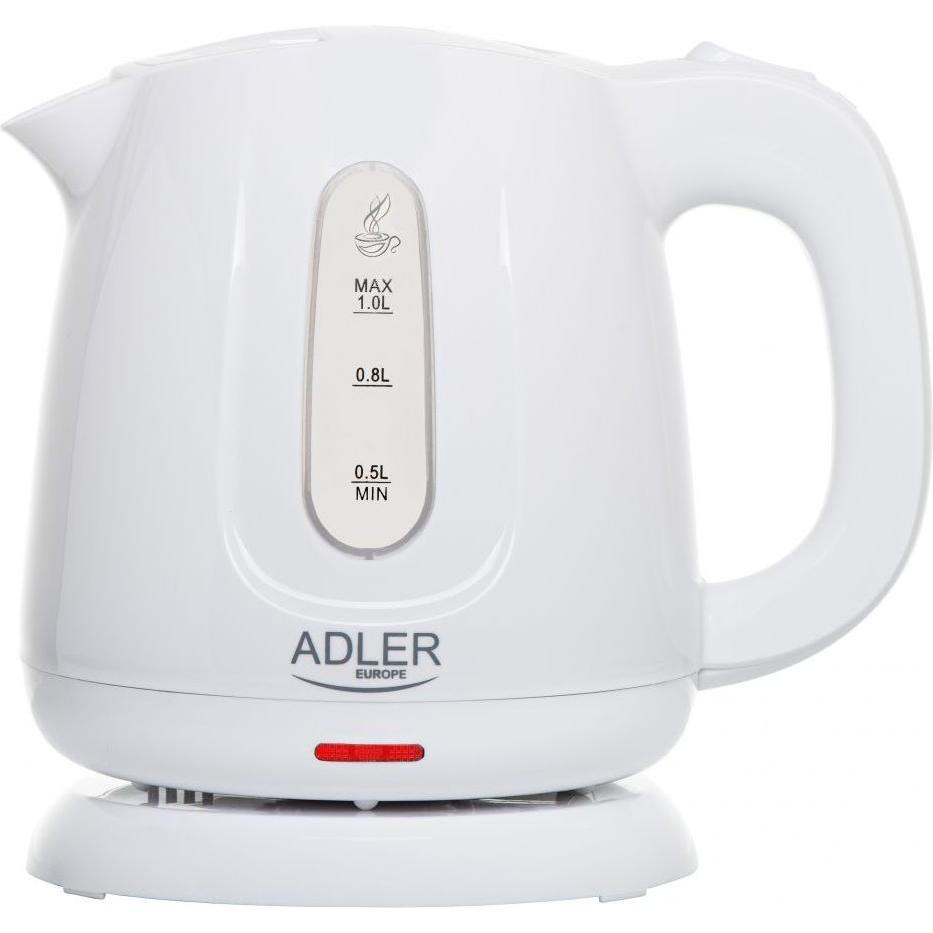 Adler AD1373 - Wasserkocher mit 1L Fassungsvermögen - 850W, Wasserkocher, Weiss