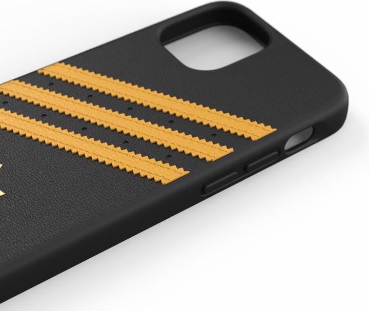 Immagine prodotto adidas Cover posteriore modellata PU iPhone 12 mini nero/giallo (Apple iPhone 12 mini)