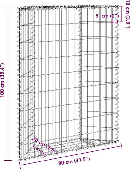 Image du produit vidaXL Gabionen-Hochbeet