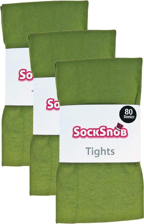 Produktbild Sock Snob 3er Pack Strumpfhose 80 Den | Strumpfhose Blickdicht Matt (80DEN, L)