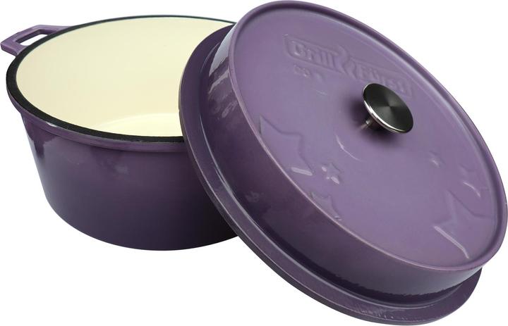 Actual product image Grillfürst Dutch Oven without feet - enamelled - DO9 - purple