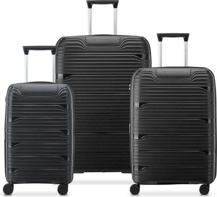 Delsey Securitech von Paris - Lugcase Set Dune - 3 -Stück - Handgepäck 48L + Roller Gepäck 94L und 1 (44 l, Handgepäck (bis 50l))