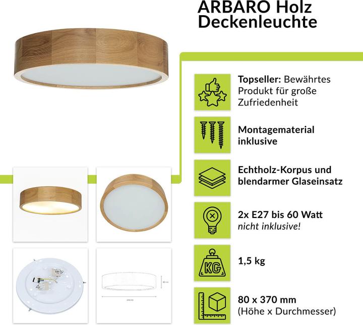 Image du produit Licht-Erlebnisse Arbaro (E27)