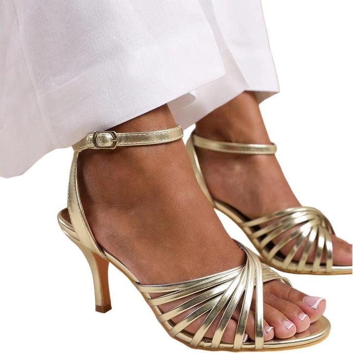 Actual product image Where's That From Womens/Ladies Cyprus Crossover Strap Mid Heel Sandals (37)