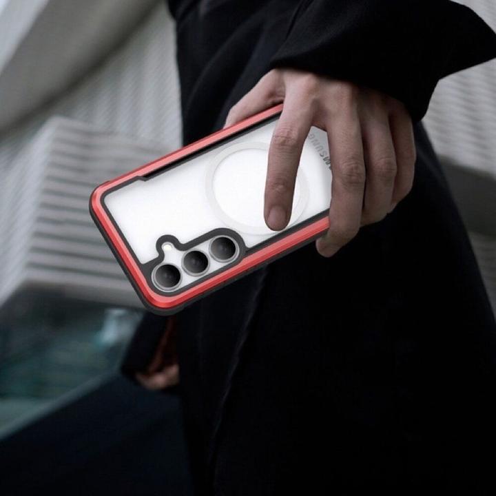 Actual product image Raptic Samsung Galaxy S25 Plus - Defense SHIELD mit Magsafe-Funktion, rot (Samsung Galaxy S25+)