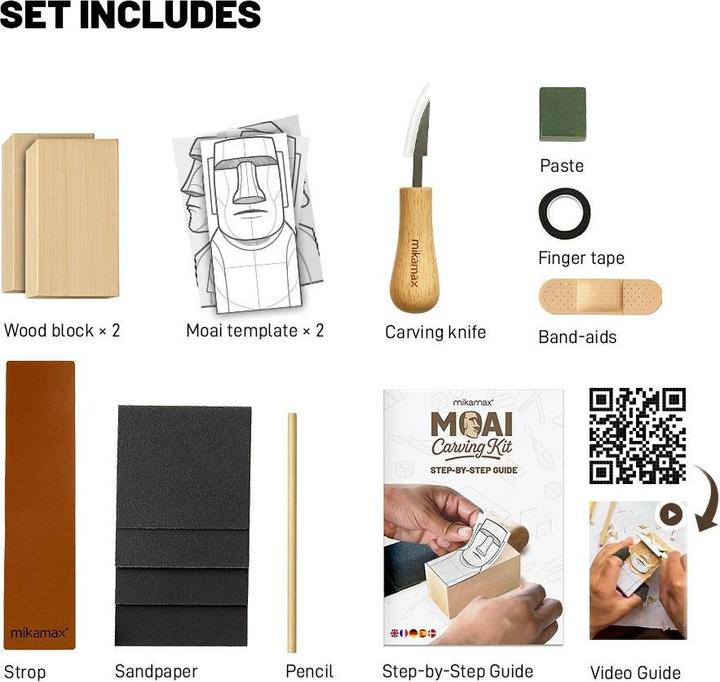 Image du produit Mikamax - Moai Wood Carving Kit