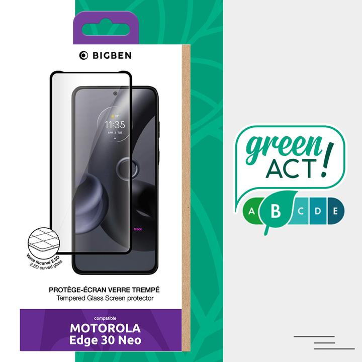 Produktbild Bigben Glas Schutzfolie, Bildschirmschutz (1 Stück, Motorola Edge 30 Neo)