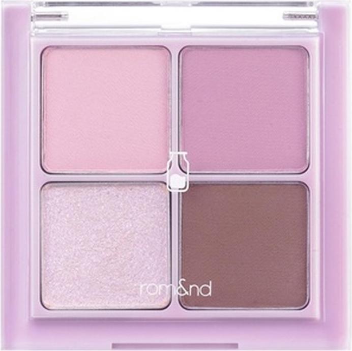 Rom&Nd Better Than Eyes Milk Series 4 Colors Mini Palette W01 Dry Lavender (W01 Dry Lavender)