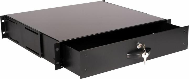 Actual product image equip Drawer for server cabinets 2U, lockable black