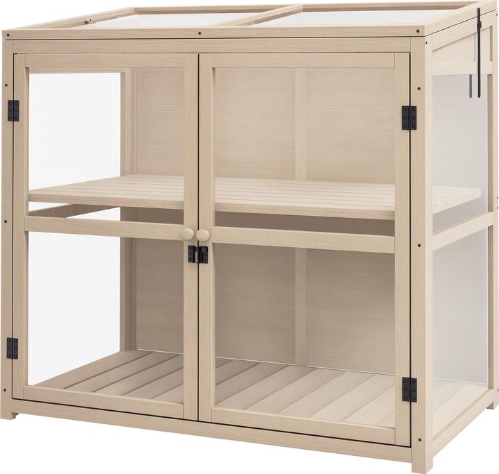 Outsunny Frühbeet Acryl, Tannenholz Naturholz