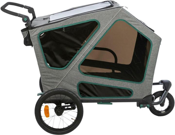 Immagine prodotto Trixie Rimorchio per bicicletta L, 80×103×98/147 cm, grigio/salvia (Cane)