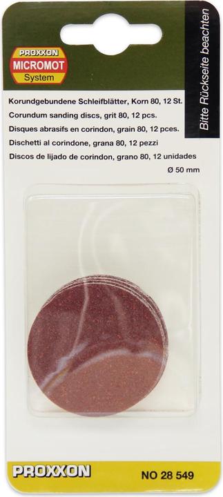 Produktbild Proxxon Korundgebundene Schleifblätter (80)