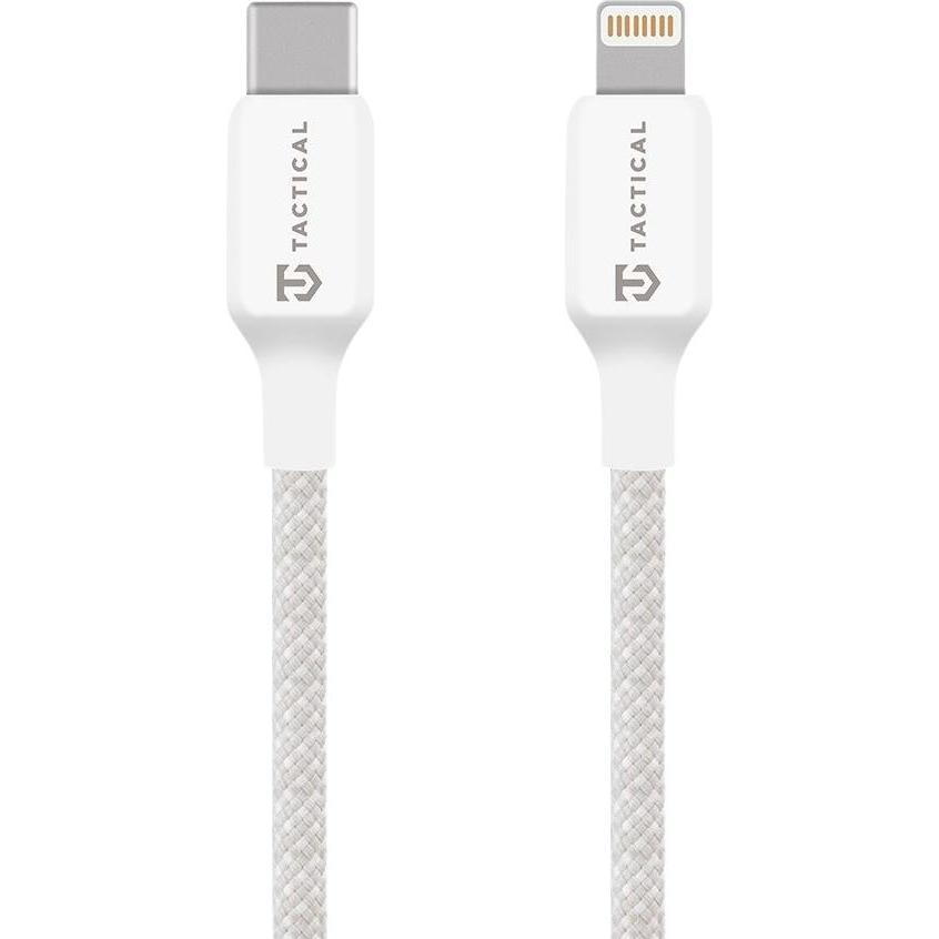 Tactical Stitch Thread Cable USB-C/Lightning 2m Weiss (2 m), Cavo USB