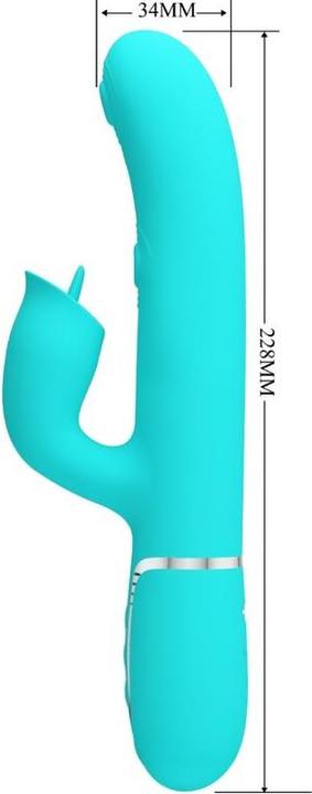 Productafbeelding Pretty Love Konijn Vibrator Met Likken Aqua Groen