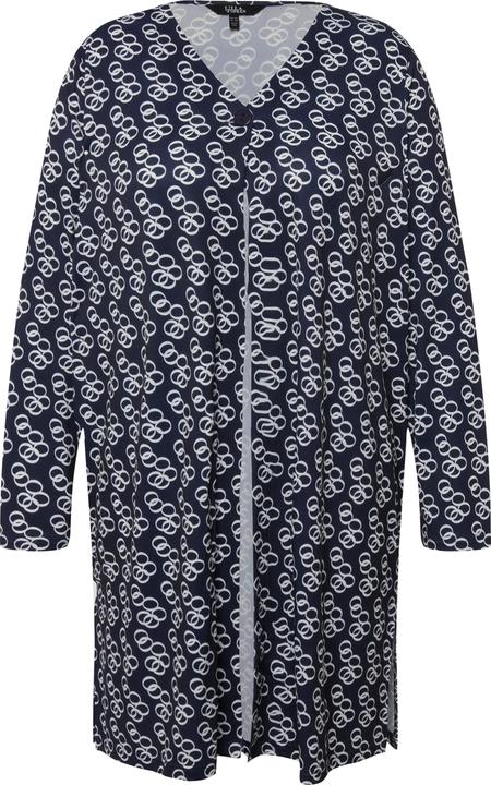 Actual product image Ulla Popken Matte Jersey One Button A-line Print Long Sleeve Jacket (56)