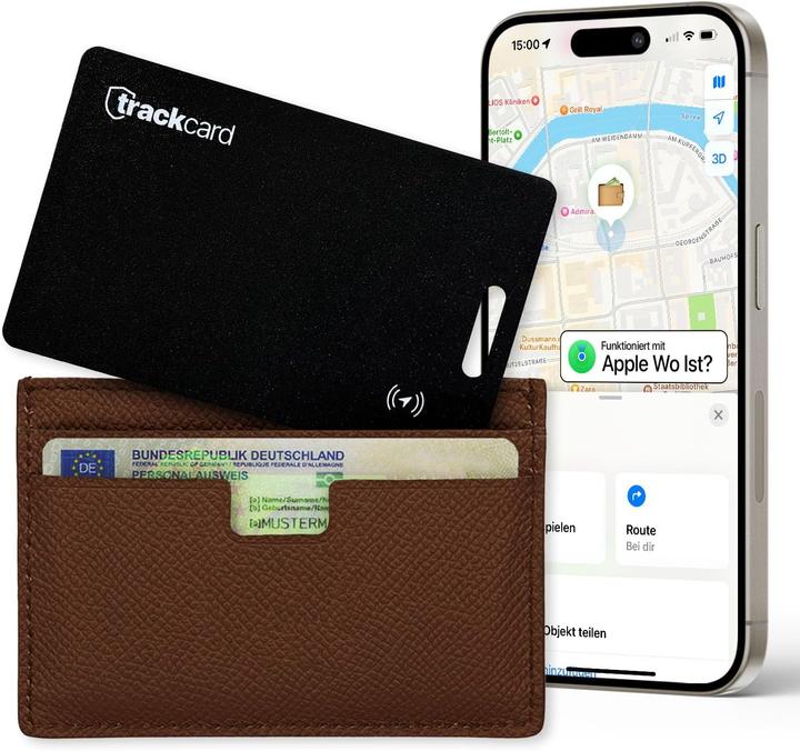 Trackcard Air Tag Tracker Karte für Brieftasche (iOS)