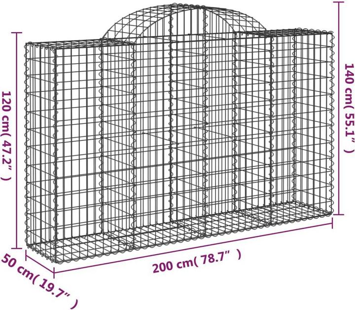Produktbild vidaXL Gabionenkorb