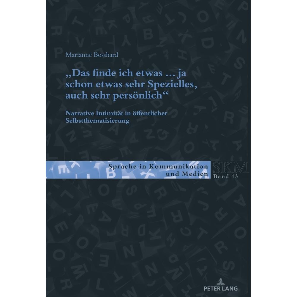 'Das finde ich etwas (.) ja schon etwas sehr Spezielles, auch sehr persönlich.', Fachbücher von Marianne Bosshard