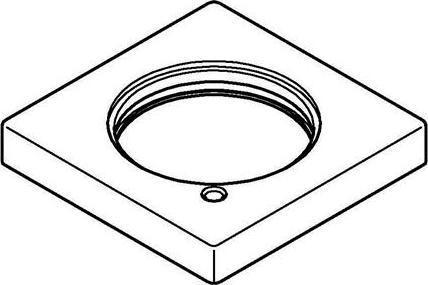 Actual product image Grohe Rosette ec for WT batteries without pull rod chrome