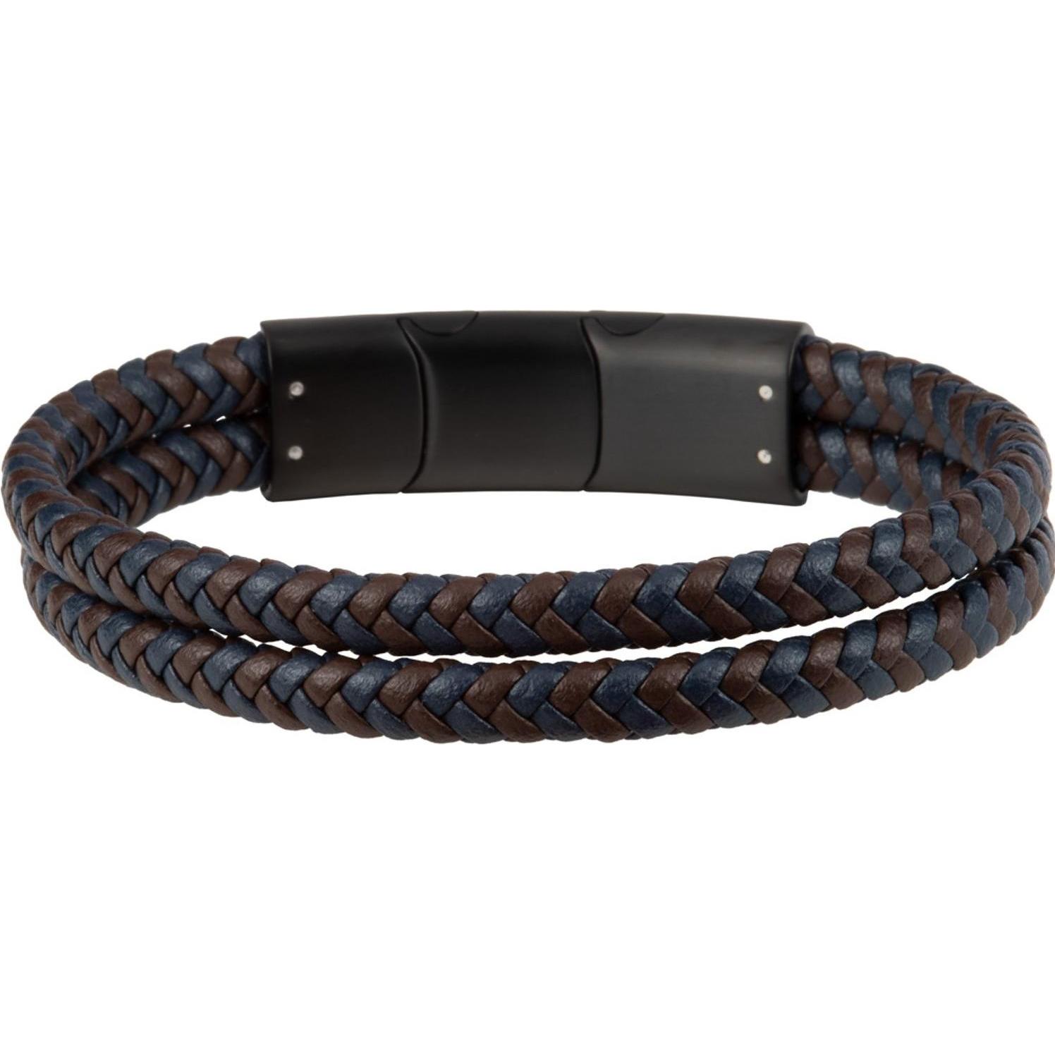 Jacques Lemans, Armschmuck, Armband, (20.30 cm, Leder, Edelstahl)