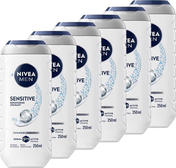 Produktbild NIVEA MEN Multipack Sensitive Pflegedusche (6 Stück) (1500 ml)