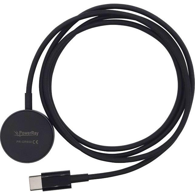 PowerRay Watch Magnetic Charging Cable, Smartwatch Zubehör, Schwarz