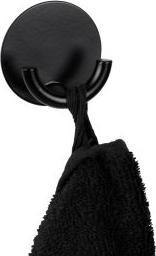 Actual product image Wenko Wandhaken Mod. Rondo Schwarz selbstklebend, Edelstahl rostfrei