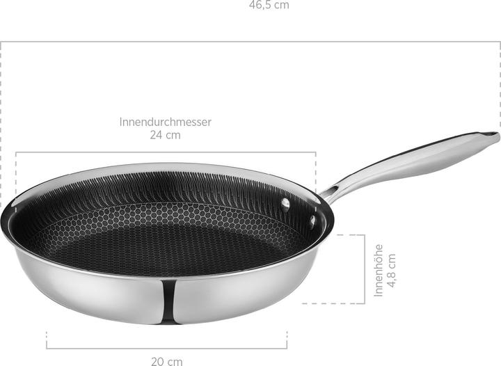 Productafbeelding Mäser Hestia (24 cm, Koekenpan, Roestvrij staal)