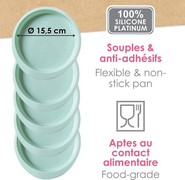 Produktbild ScrapCooking 5 Silikonbackformen für Layer Cake (18 cm)