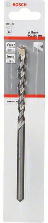 Produktbild Bosch Professional Zubehör Betonbohrer CYL-3, 8 x 90 x 150 mm, 1er-Pack (7.5 mm)