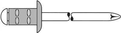 Actual product image Gesipa PG Blind rivet Al/A2 4x10mm RAL9010 r-white KS 0.5-6.5mm (pack of 500)