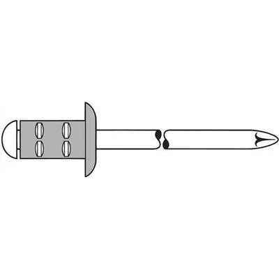 Gesipa, Nieten, PG Blindniet Al/A2 4x10mm RAL8014 s-braun KS 0,5-6,5mm (Pack mit 500 St)