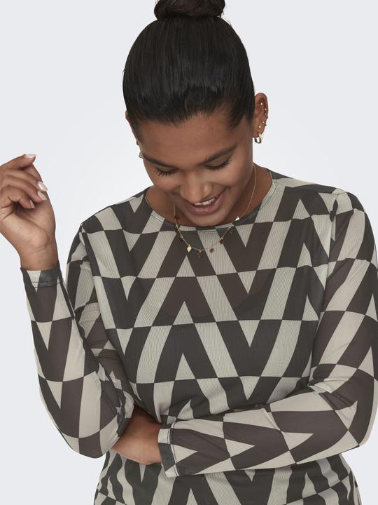 Immagine prodotto Only Top a rete curvy con maniche lunghe (S)