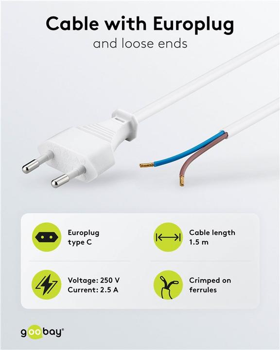 Produktbild Goobay Euro Kabel (1.50 m)