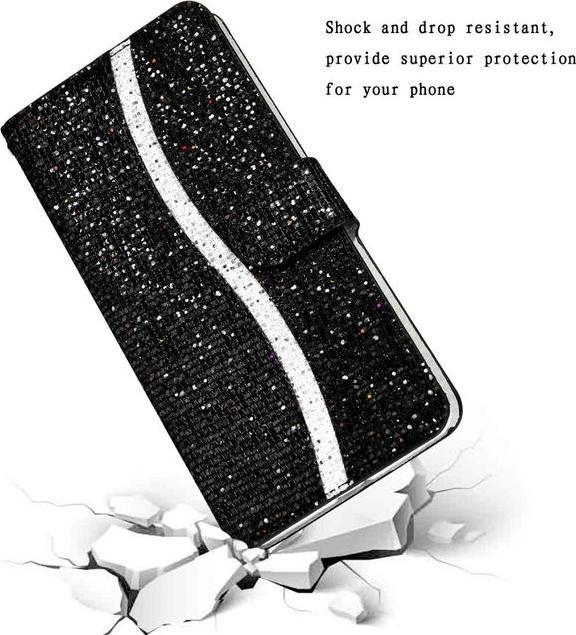 Actual product image MU Style Leather Glitter Cover with Stripes (Samsung Galaxy S22+)