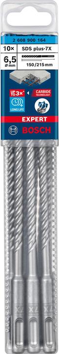 Produktbild Bosch Professional Zubehör EXPERT SDS plus-7X Hammerbohrer, 6,5 x 150 x 215 mm, 10-tlg. (6.5 Millimeter)
