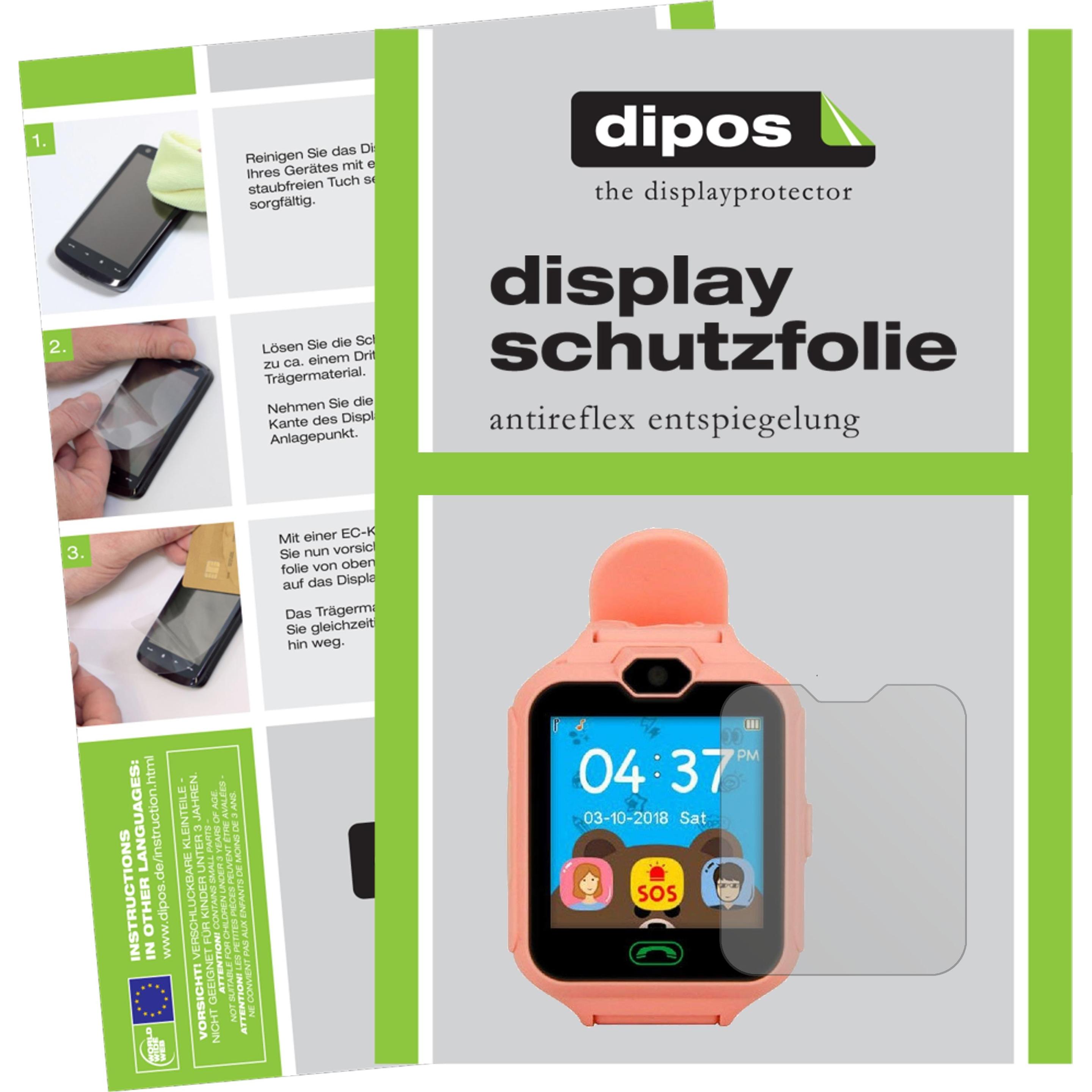 Dipos Displayschutzfolie Antireflex, Smartwatch Schutzfolie, Transparent