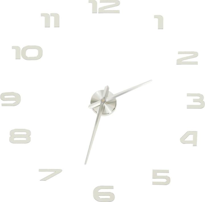 Ikonka Grosse Wanduhr 80-120cm, silber (31 cm)