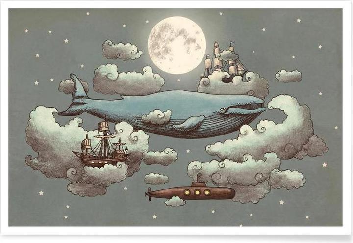 Juniqe Ocean meets sky (60 x 90 cm)