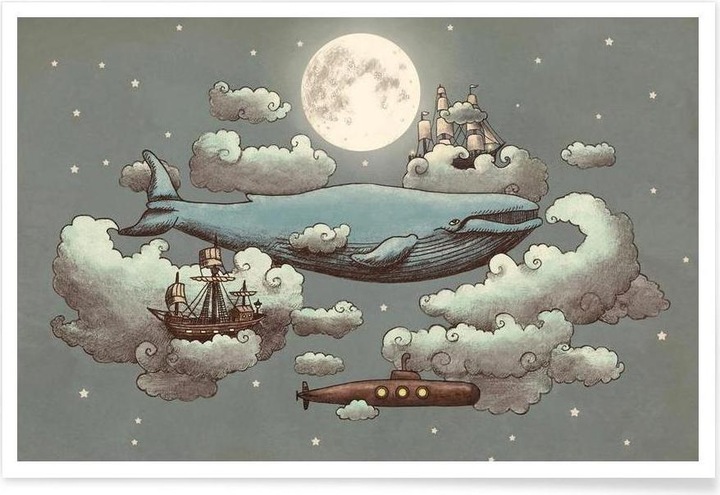 Juniqe Ocean meets sky (60 x 90 cm)