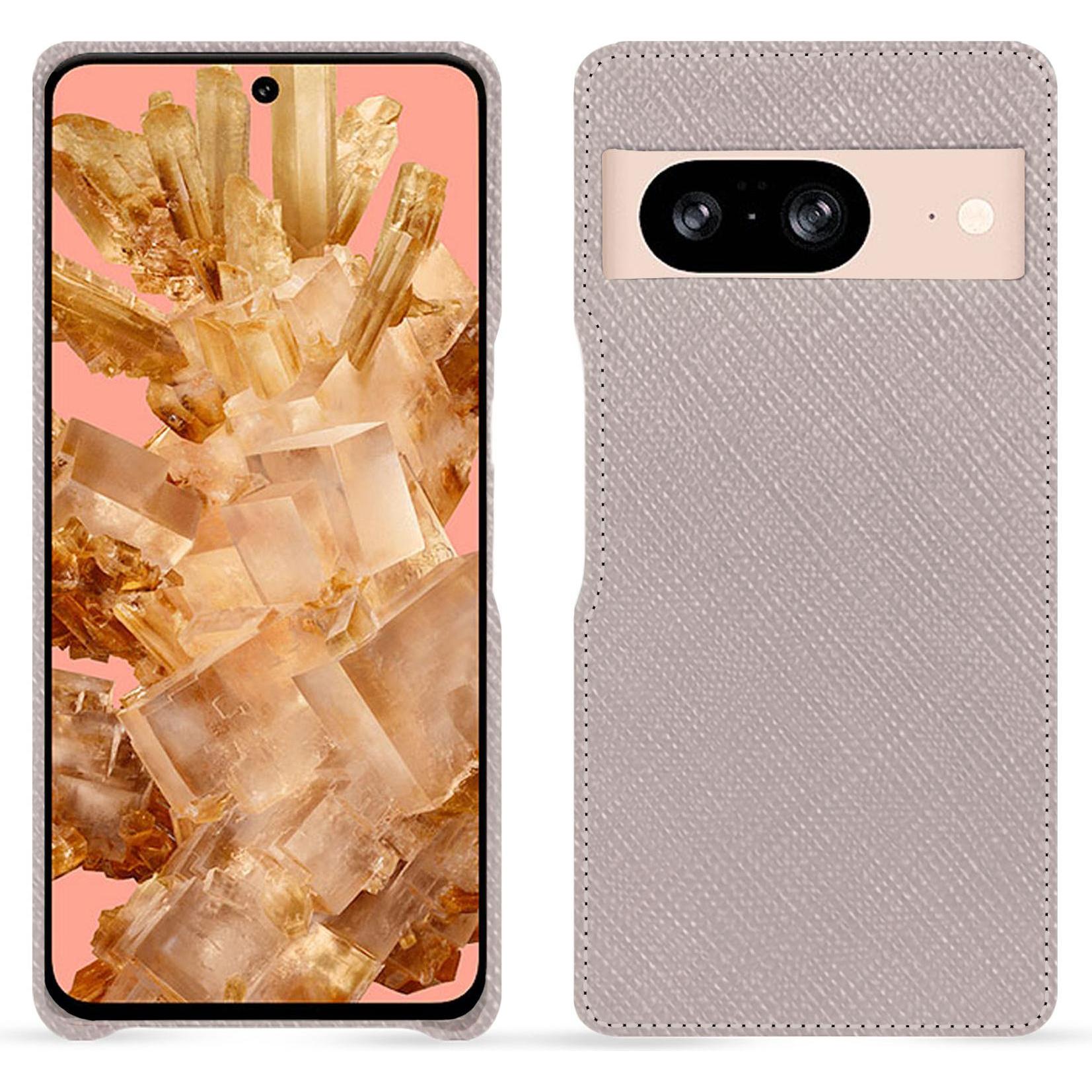 Noreve Lederschutzhülle (Google Pixel 8), Smartphone Hülle, Beige