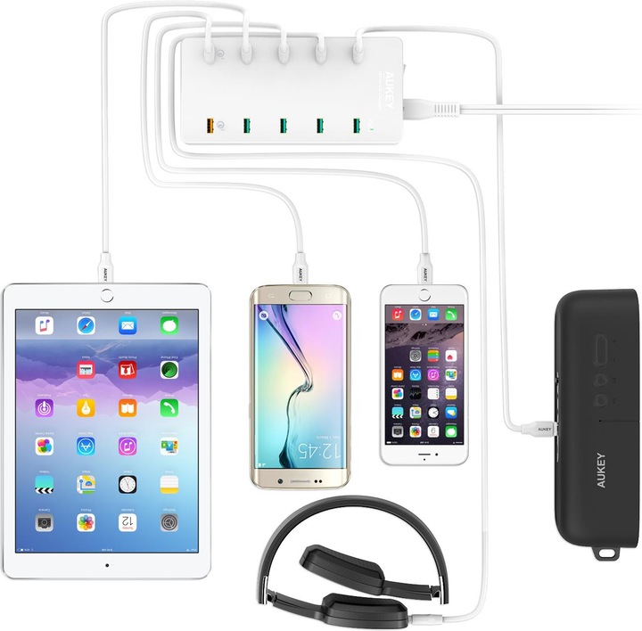 Actual product image Aukey PA-T8 Quick Charge 3.0 70W