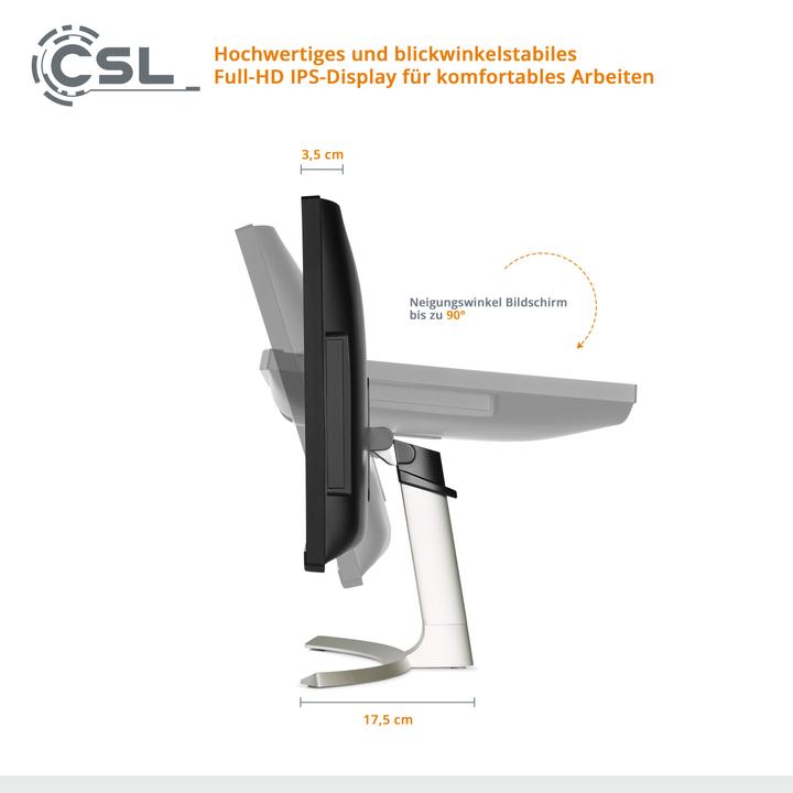 Actual product image CSL All-in-One-PC Unity U24B-AMD / 5600G / 1000 GB / 16 GB RAM / Win 11 Home (1000 GB, 16 GB, AMD Ryzen 5 5600G, AMD Radeon Graphics)