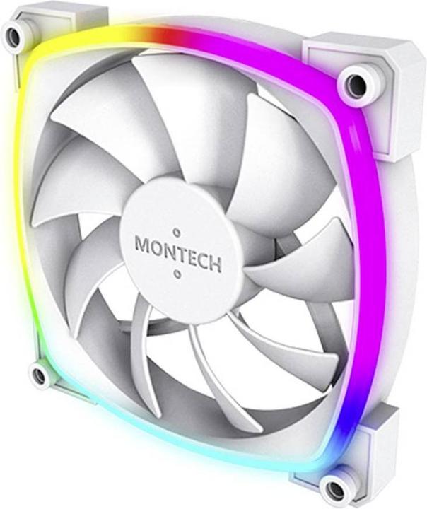 Produktbild Montech AX120 PWM ARGB Lüfter - 120mm, weiss (120 mm, 1 x)