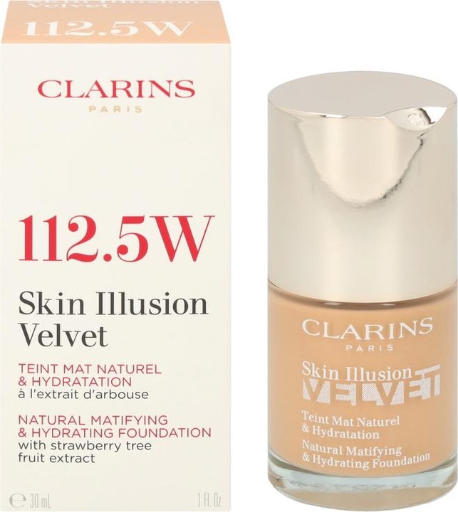 Actual product image MyClarins Clarins - Skin Illusion Velvet ( Natura l Matifying & Hydrating Foundation) 30 ml - Shade: 112.5W (112.5W)