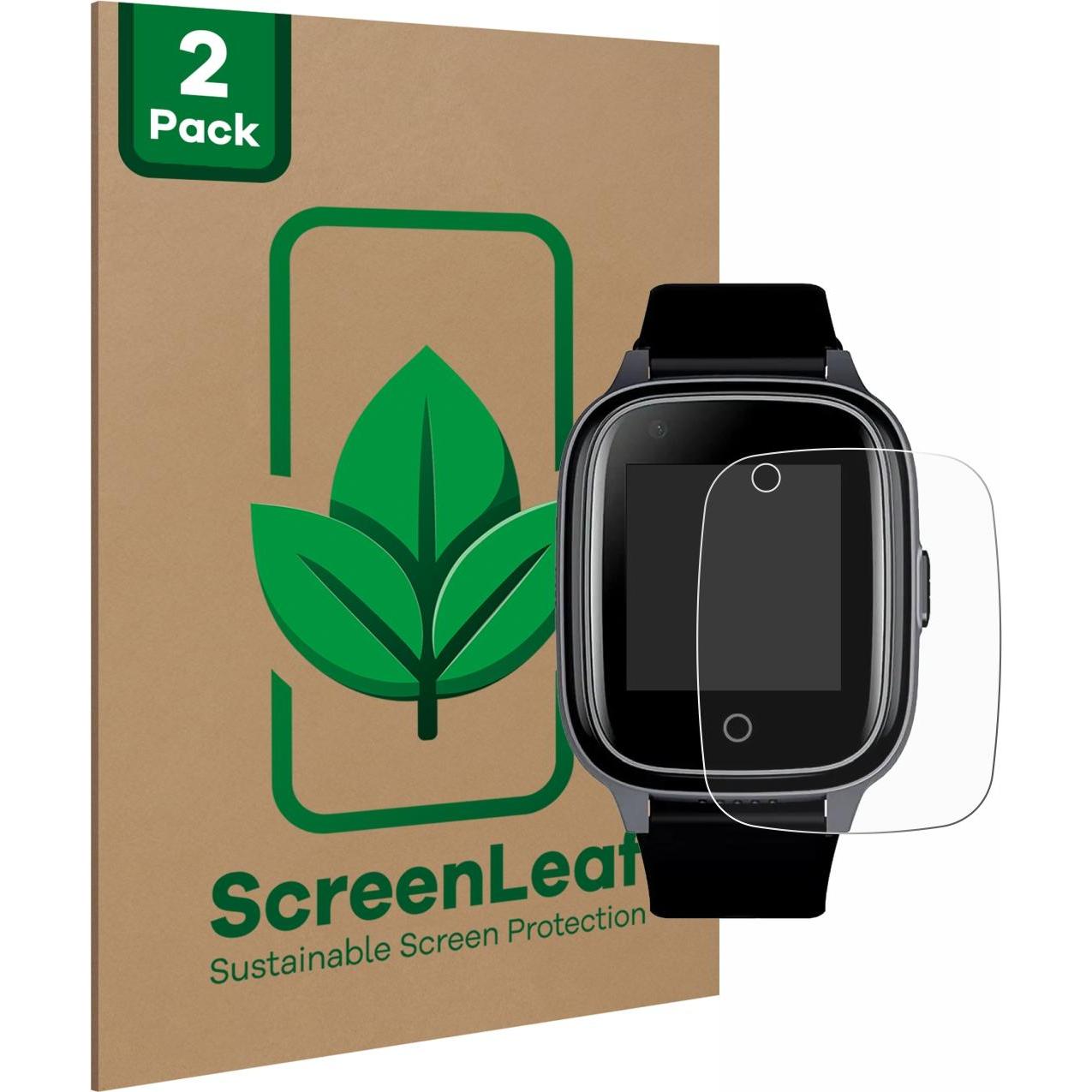 ScreenLeaf Schutzfolie nachhaltiger Displayschutz Display Schutz Folie Klar Transparent, Smartwatch Schutzfolie, Transpa...