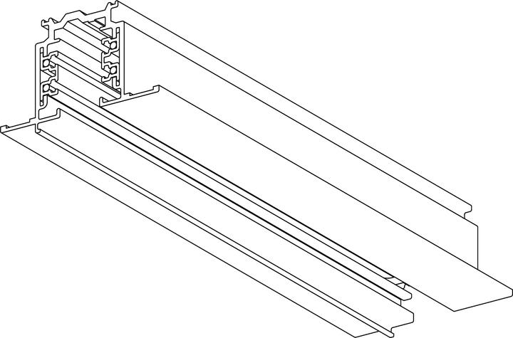 Actual product image Nordic Global Trac track 3-circuit installation DALI 1m XTSCF6100-1 grey