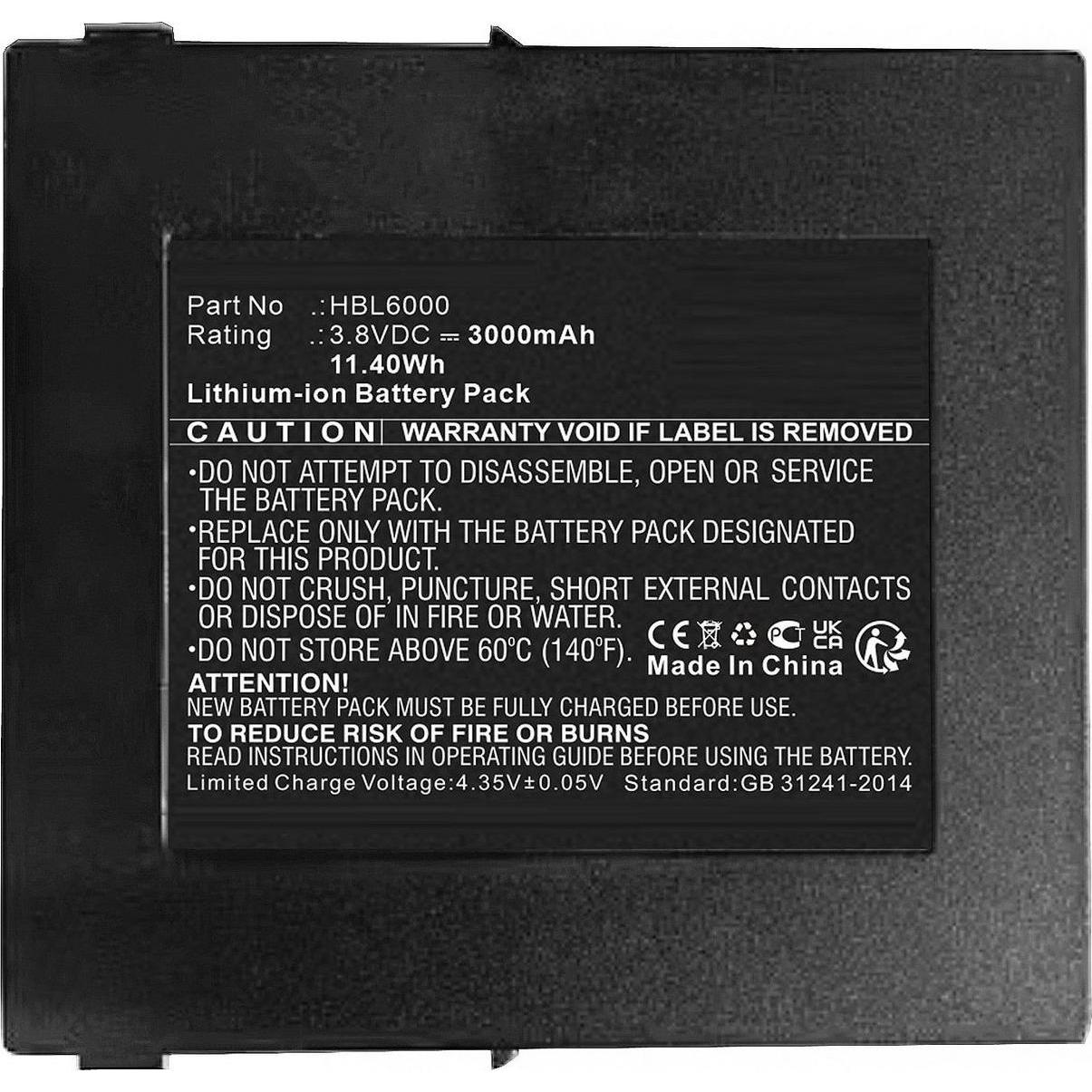 CoreParts Battery 3.8V 3000mAh 11.40Wh, Barcode-Scanner Zubehör