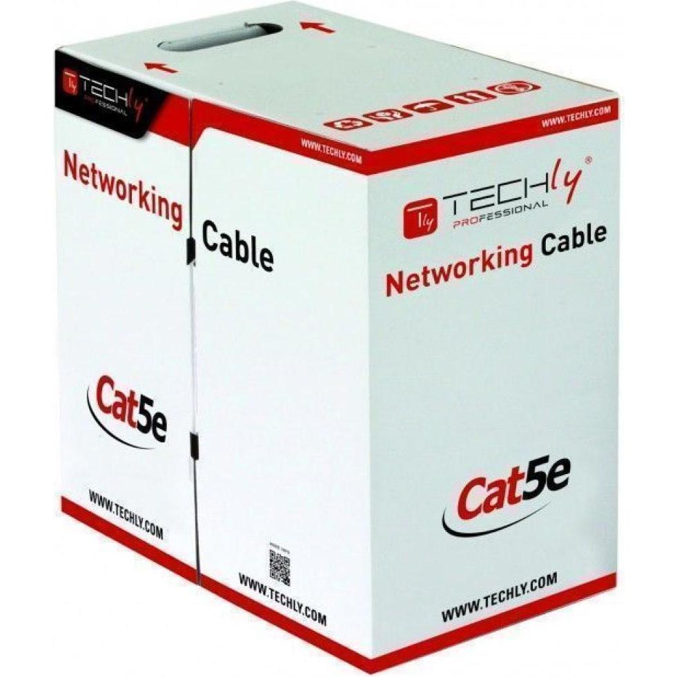 Techly ITP8-RIS-0305LO Netzwerkkabel F/UTP (FTP) (F/UTP, CAT5e, 305 m), Netzwerkkabel