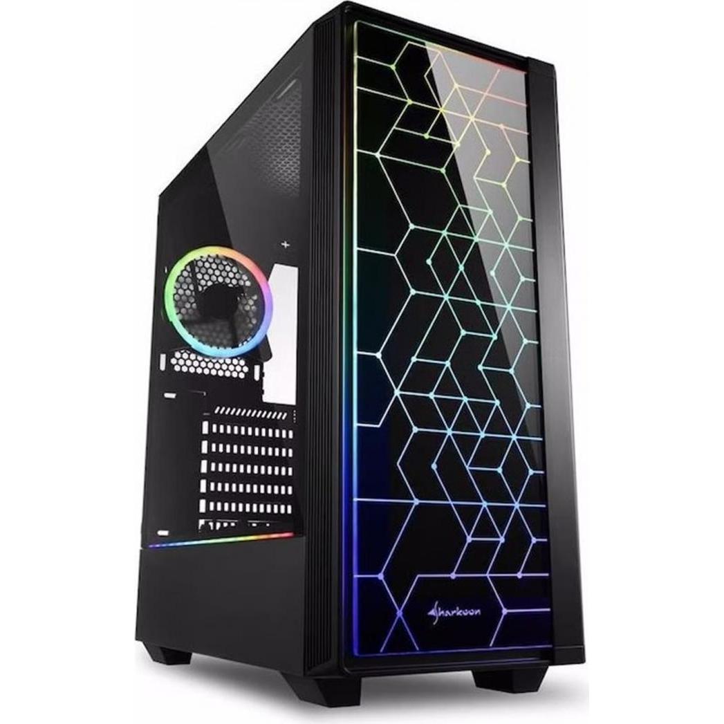 Thumbnail - Sharkoon RGB LIT 100 (ATX, mATX, Mini-ITX), PC Gehäuse, Schwarz